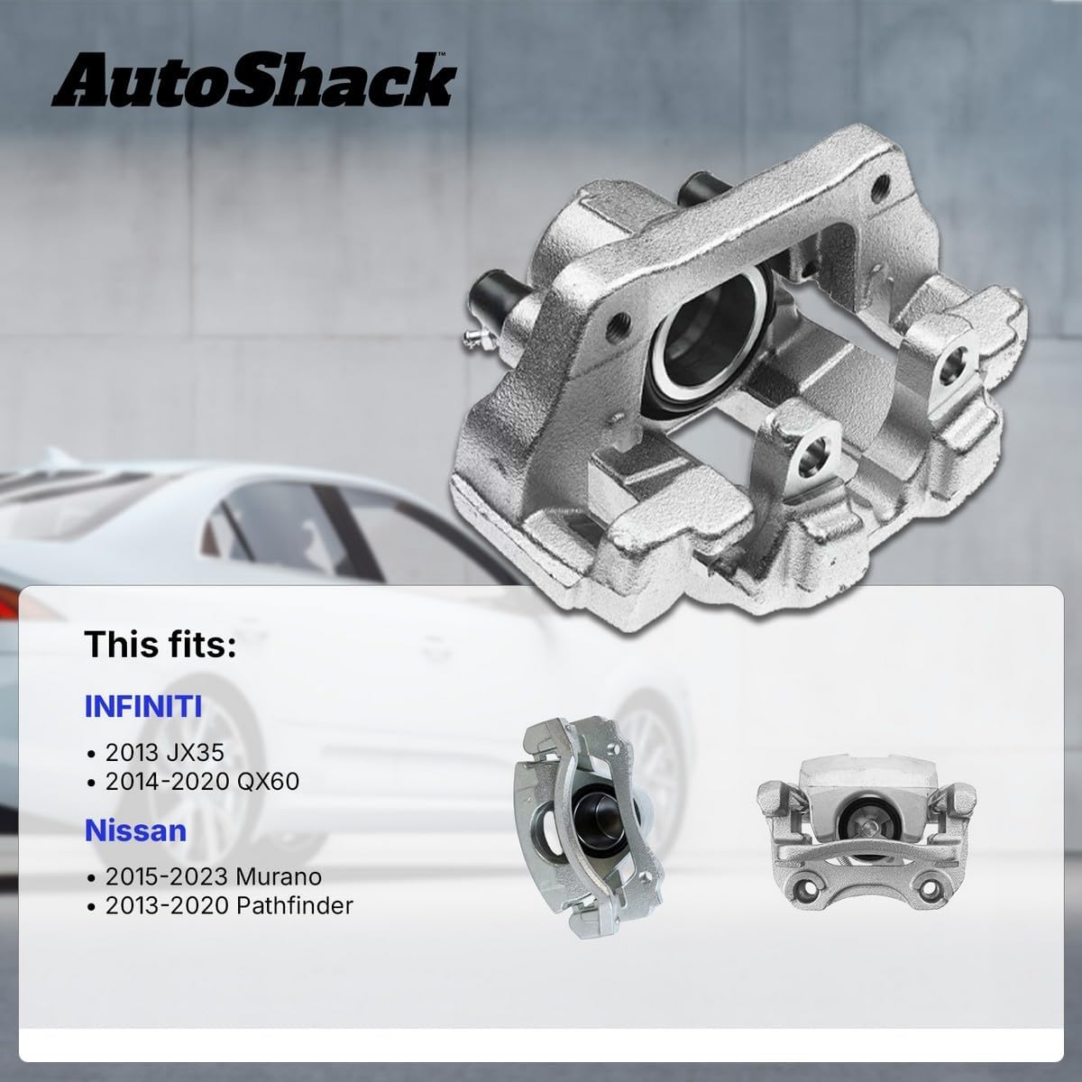 AutoShack Front Brake Caliper Left Replacement for 2013-2020 Nissan Pathfinder 2015-2024 Nissan Murano 2014-2020 INFINITI QX60 2013 INFINITI JX35 1-PC