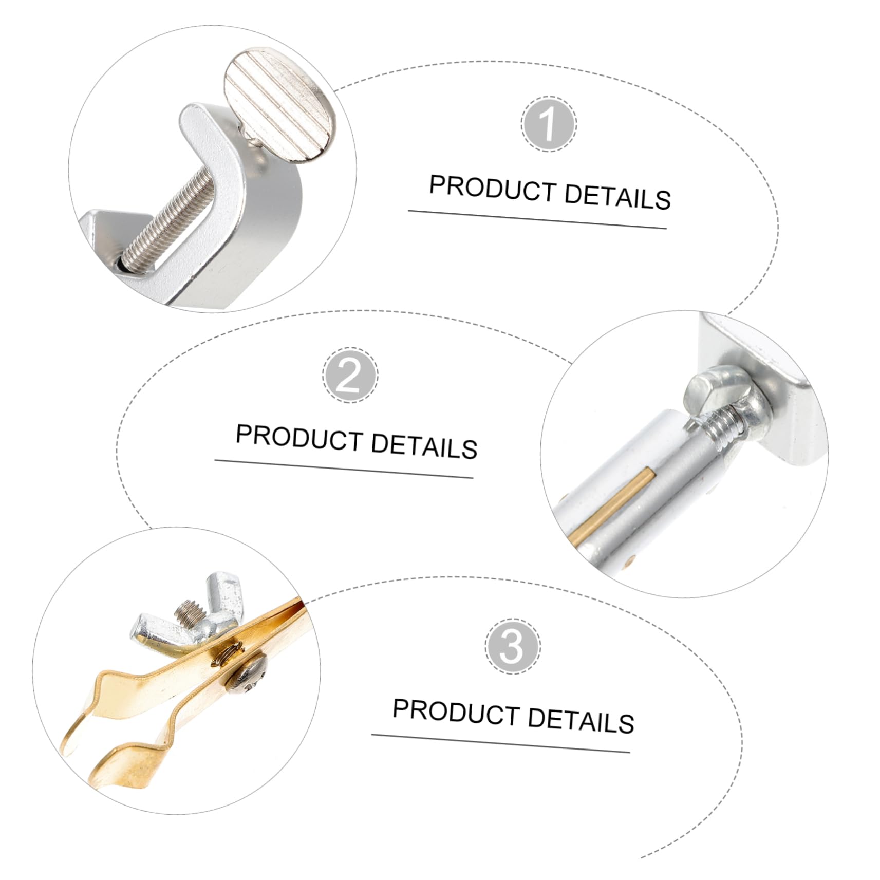 Cabilock Science Thermometer for Students Reversing Thermometer Fixing Clip Outdoor Clamp for Pole Random