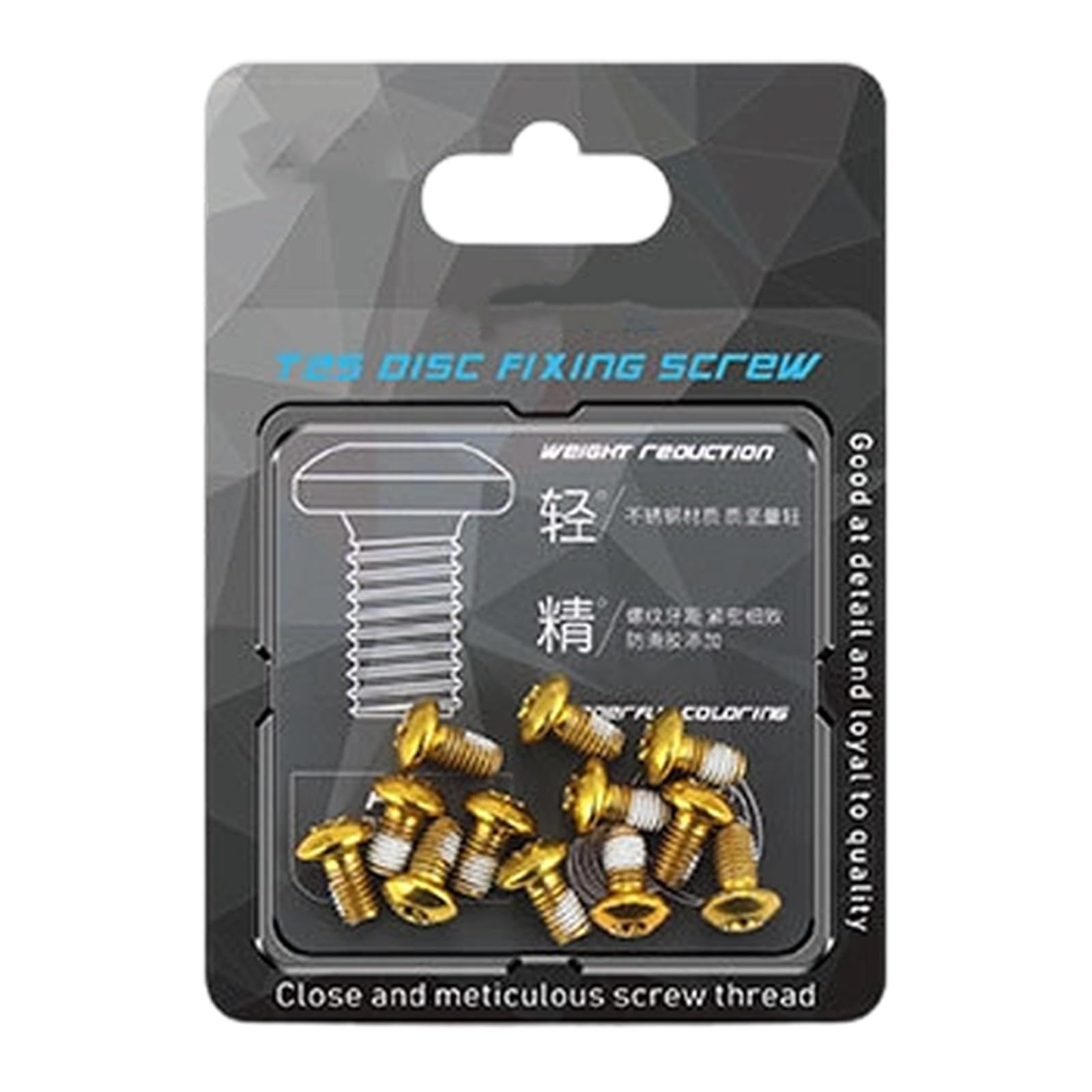 Hsyzygian A 12 Piece T25 Bike Disc Brake Screws Quick Installation & Secure Fastening High Strength For Disc Brake Erosion Resistant