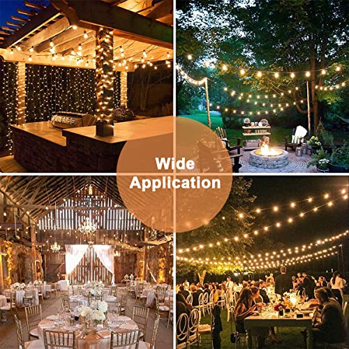 27 Ft Outdoor String Lights Black E26 Socket Base Patio Lights Diy Led String Lights Waterproof Connectable Hanging Lights For Outside Backyard Porch Deck Party Garden(Light Bulb Not Included) #TOP5