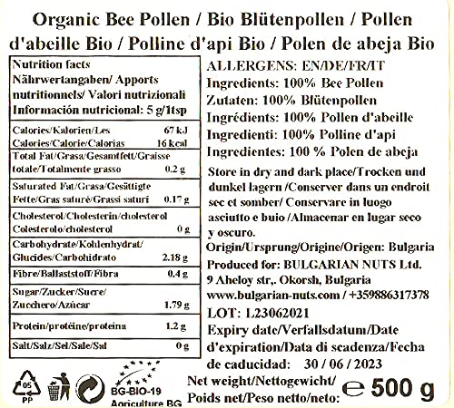 500 g Bio Bienenpollen aus Wilden Waldblumen und Kräutern, die vielfältigste Bulgarische Jungfrau Flora – Bild 3