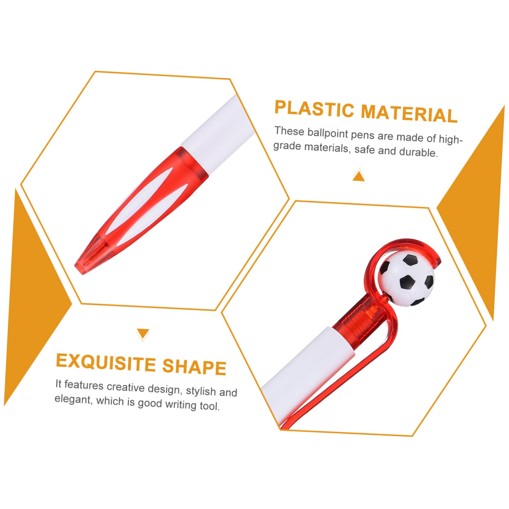 NUOBESTY 4 Set Penna A Sfera Squadra Di Calcio Piatti Di Carta Da Calcio A Tema Calcio Adesivi Di Calcio Penne Da Calcio Novità Coppa Di Calcio Penna Sportiva Plastica 18 Pezzi * 4