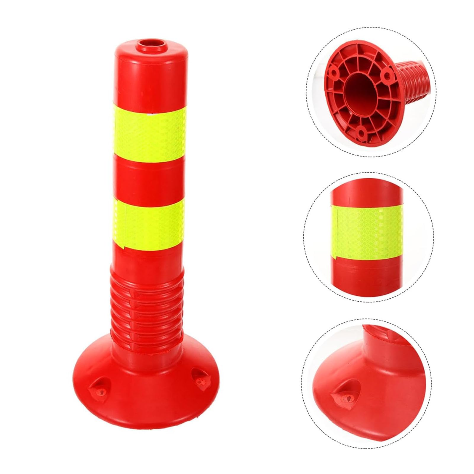 Driveway Security Bollard, Plastic Traffic Post with Reflective Collars, Safety Isolation Column - Image 3