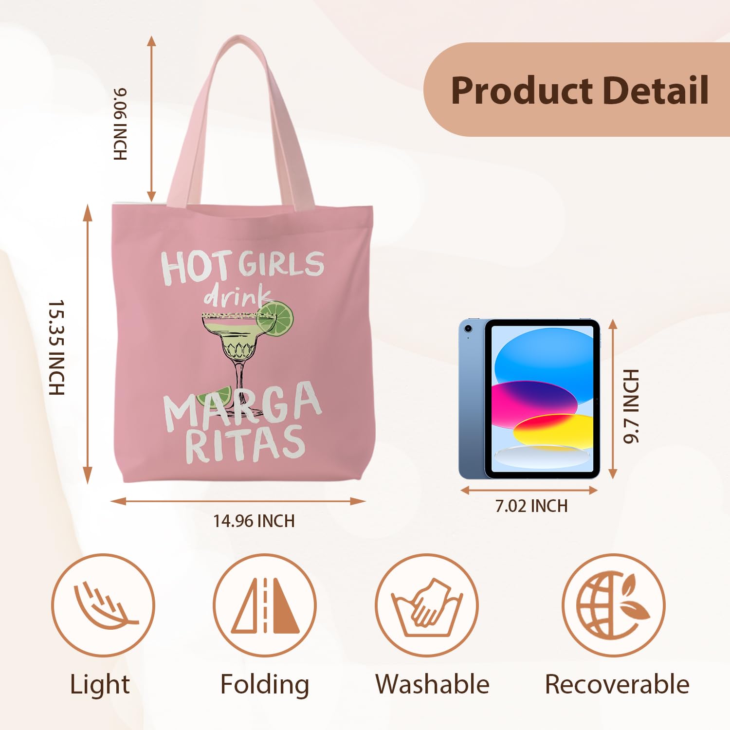 Regular Canvas Bag, Summer Beach Tote Bag for women,Reusable Grocery Shopping Bags