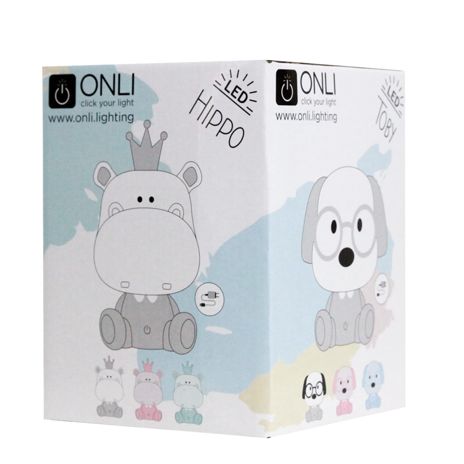 Onli TOBY Lámpara de mesa infantil LED integrada, azul