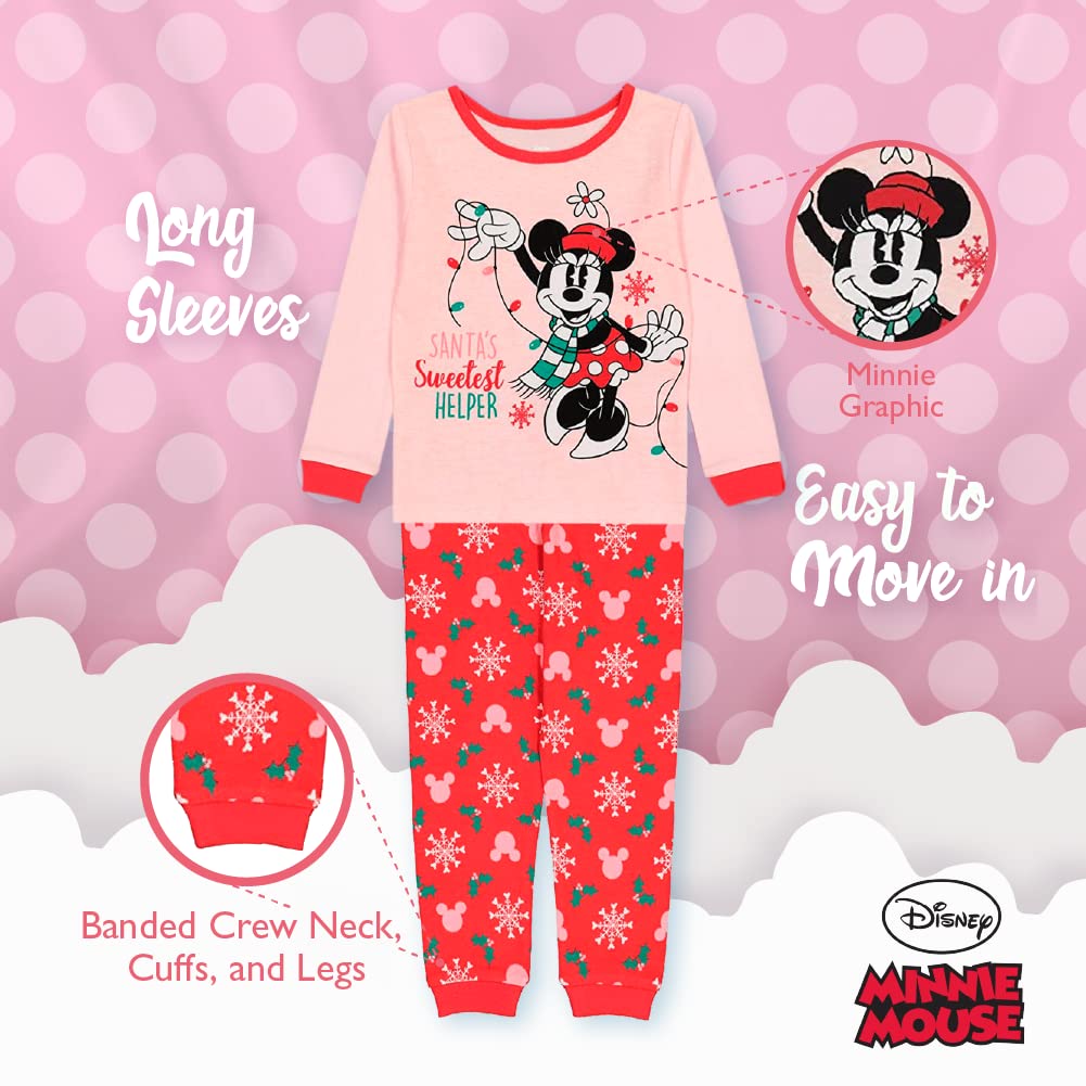 Disney Pigiama unisex per bambini e bambine, Minnie e Topolino, in cotone stagionale (confezione da 10)
