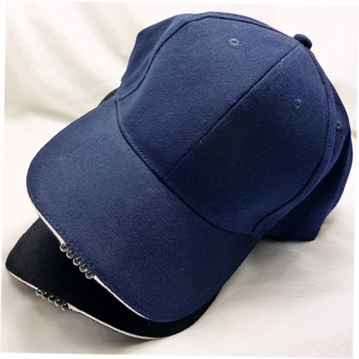 UPKOCH Lighted LED Flashlight Cap for Camping and Jogging Comfortable Blue Baseball Hat with Hands Lighting Durable Structure and Concealed Off Button for Outdoor Activities