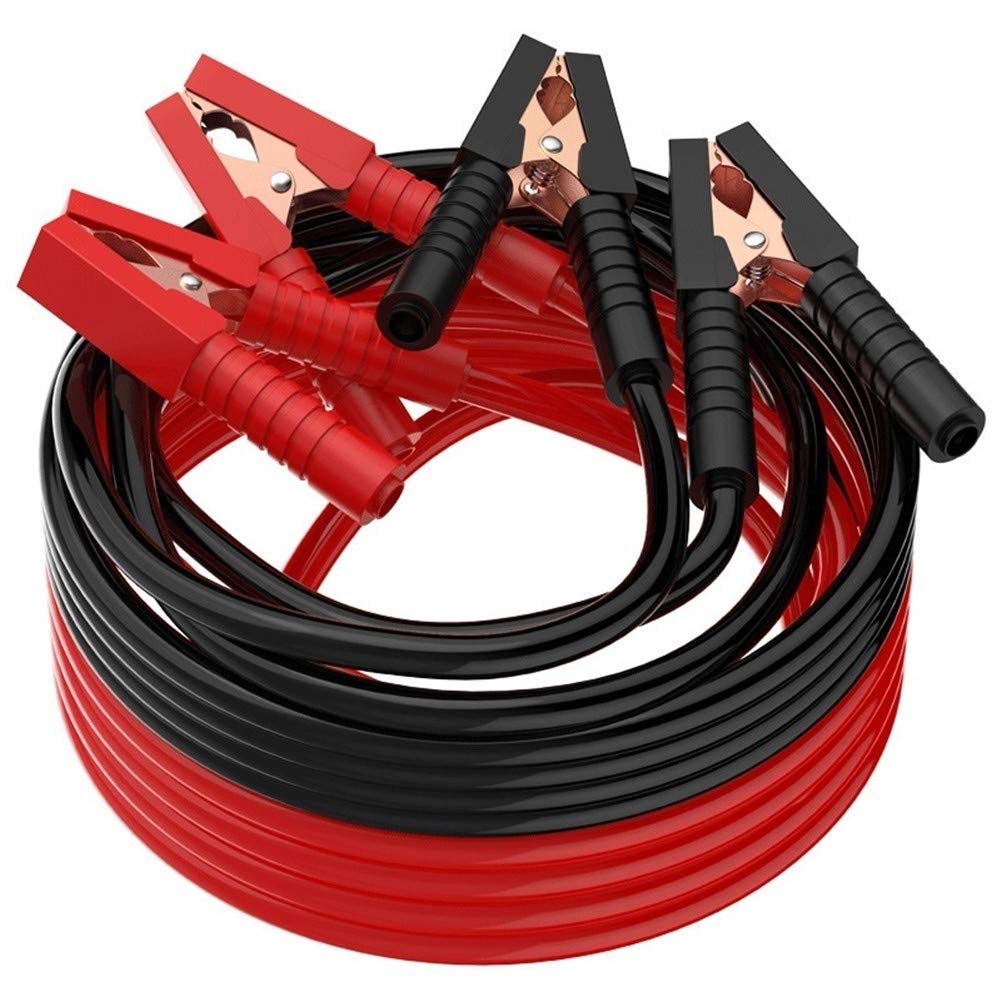 Przewody rozruchowe Heavy Duty 600AMP 10 stóp 3 metry Miedziana szczęka z torbą Rękawice ochronne Kabel rozruchowy (rozmiar: 4 m) (4 m)