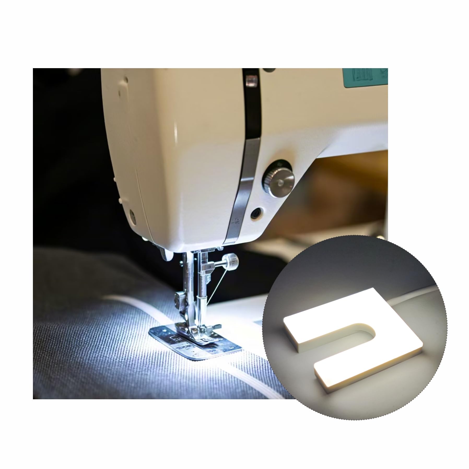 Sewing Machine Light U Shape Magnetic SMD Chips 2 Watt 200 Lumen Ra 90 High Brightness 6000K Cold White