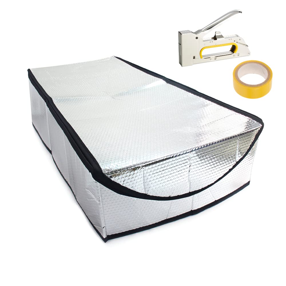 Attic Stairs Insulation Cover with Zipper Insulator Bag Energy Saving 25" x 54" x 11" Cover to Insulate Attic Access Door Opening (Attic Cover + Installation Tools)