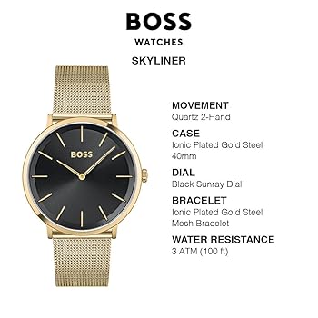 　0916 Amazon.com: BOSS Men's Quartz Watch with Stainless Steel and