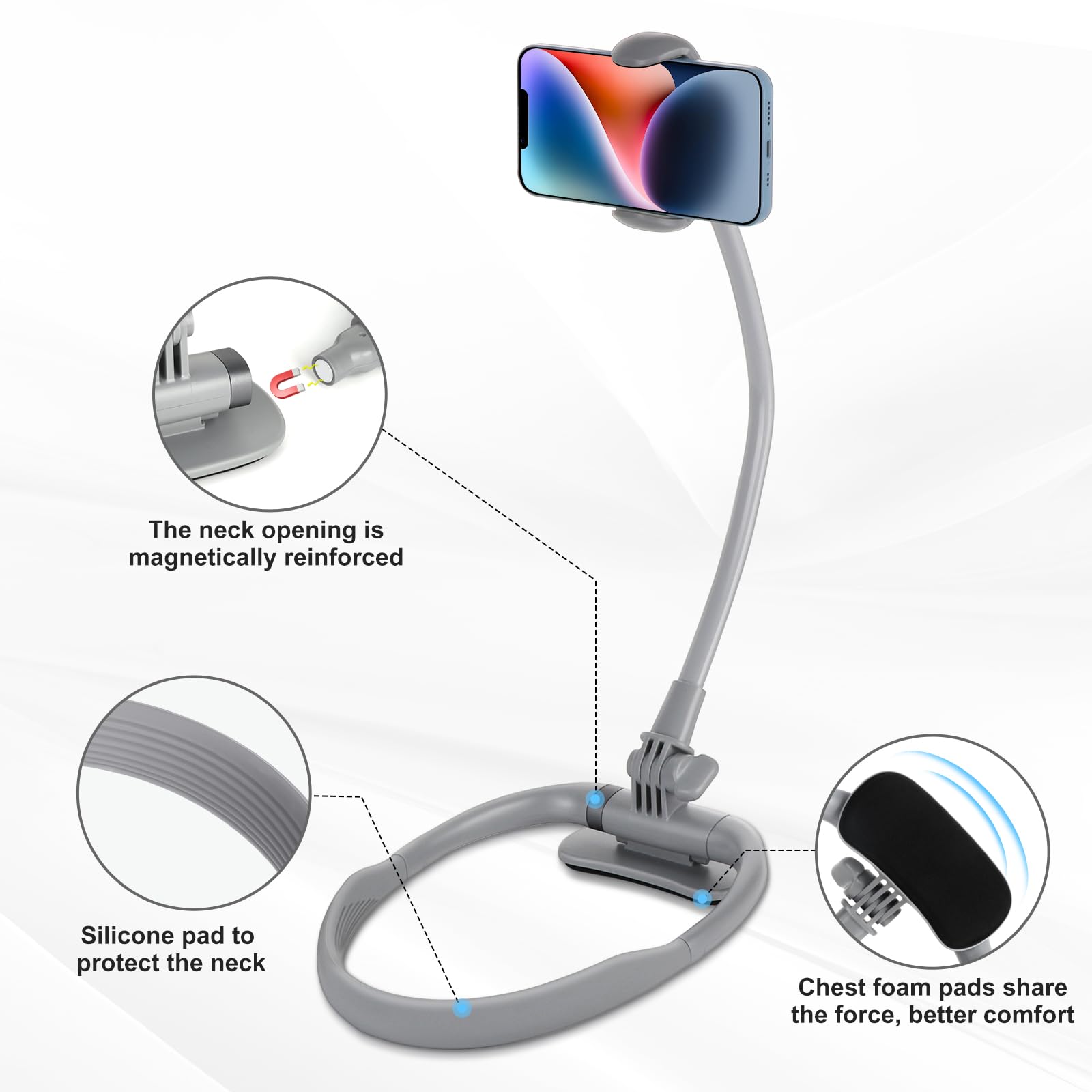 Amazon.com: LOVFIVE Cell Phone Stand, Neck Cell Phone Holder for