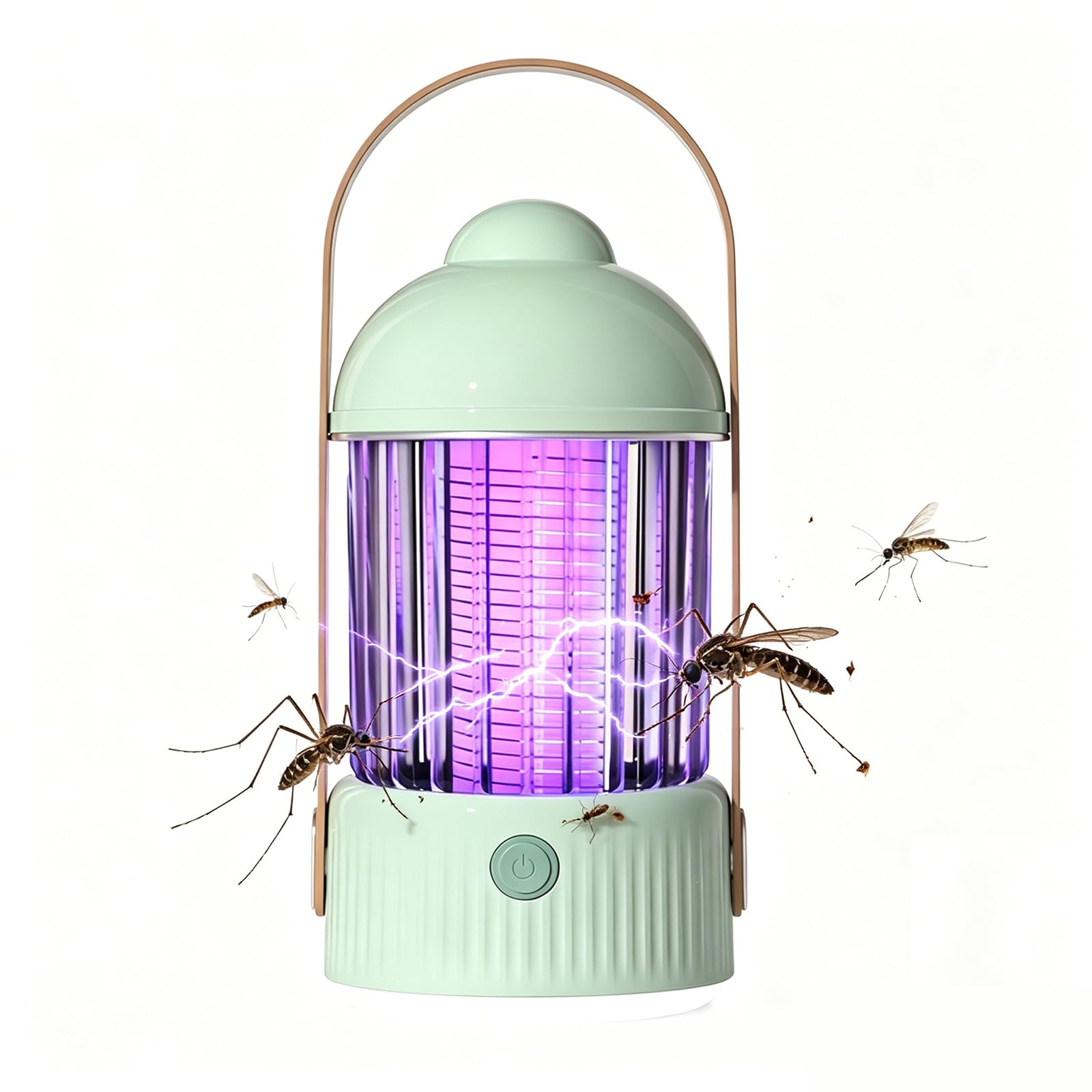 Bug Zapper,4000mah Bug Catcher Zapper UV Light, USB rechargeable Electric Mosquito Fly Zappers,Effectively Eliminates Mosquitoes,Flies,Hangable Mosquito Lamp for Home,Indoor,Outdoor,Patio (Green)