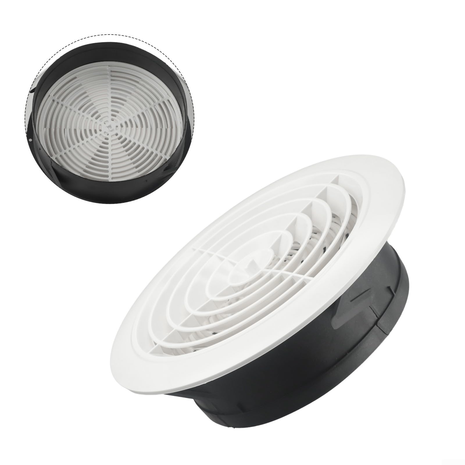 Ventilation Murale Intérieure Ronde Réglable En ABS - Pour Une Aération Optimale
