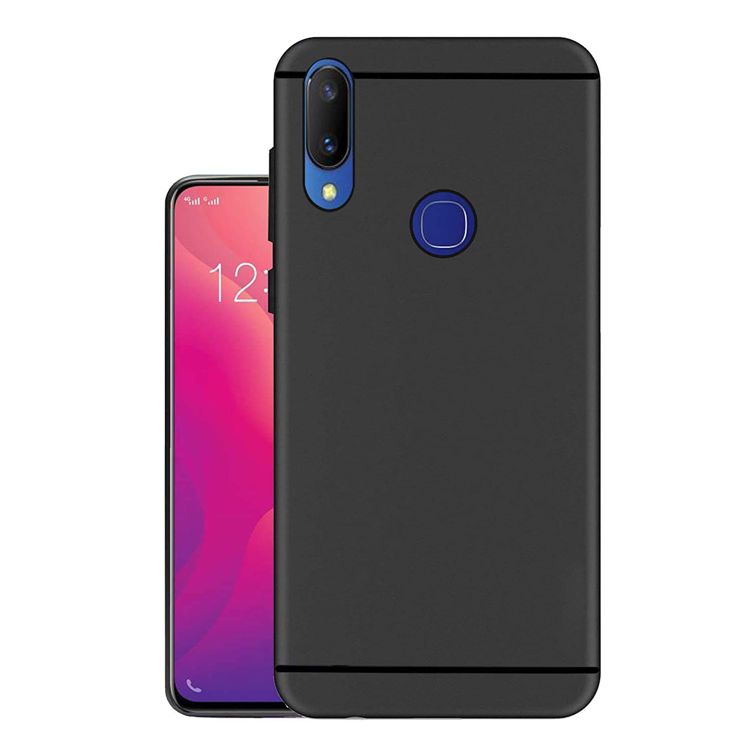 ZATX Plan Matte Black Back Cover for Redmi 7/Y3 (Mi 7/Y3, Black