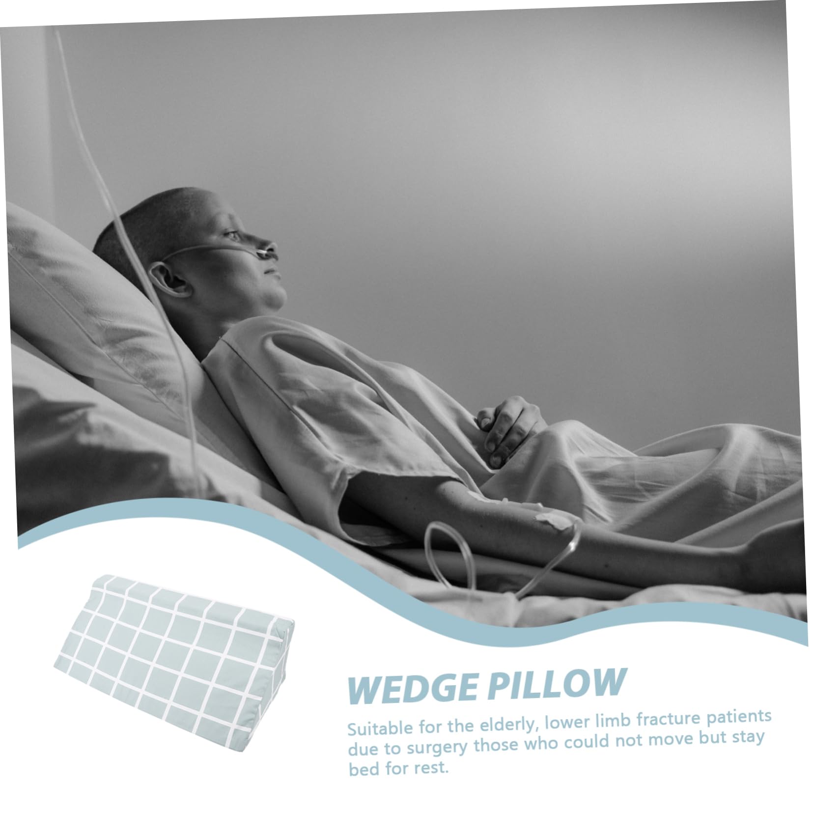 Ipetboom Cuña Pacientes de Espuma para Personas y en Alta Densidad para Multifuncional Almohada Triangular Cama Descanso Mayores en Reposo