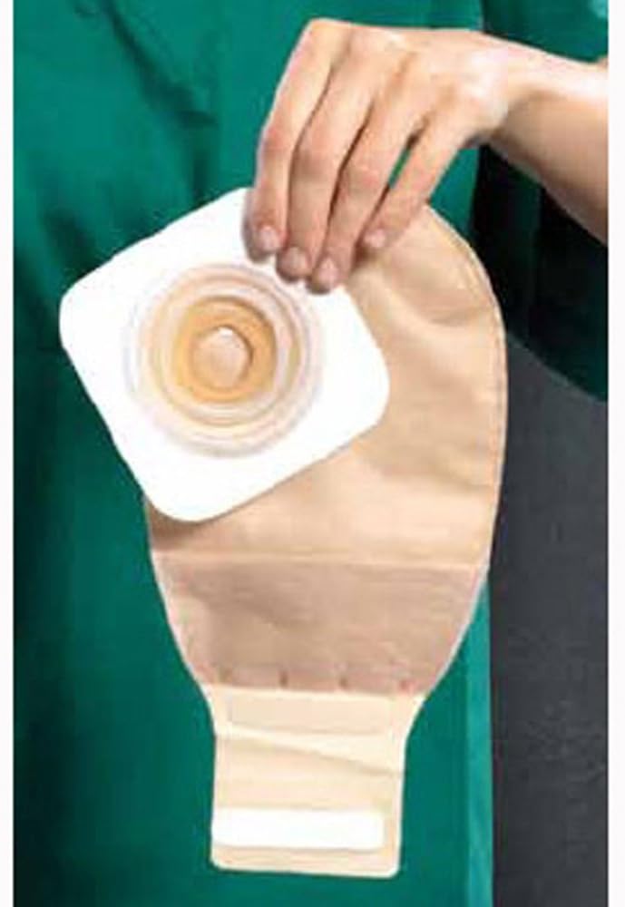 Ostomy Pouch Natura Plus Two-Piece System 12 Inch Length 1-1/4 to 1-3/4 Inch Drainable, Tail Closure - 10/BX (MFN # 416422)