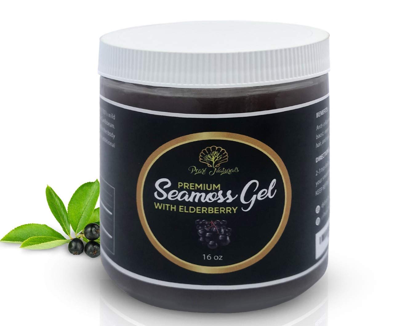 Wildcrafted Irish Sea Moss Gel Infused with Elderberry Raw Purple Irish Sea Moss Gel Organic Super Food