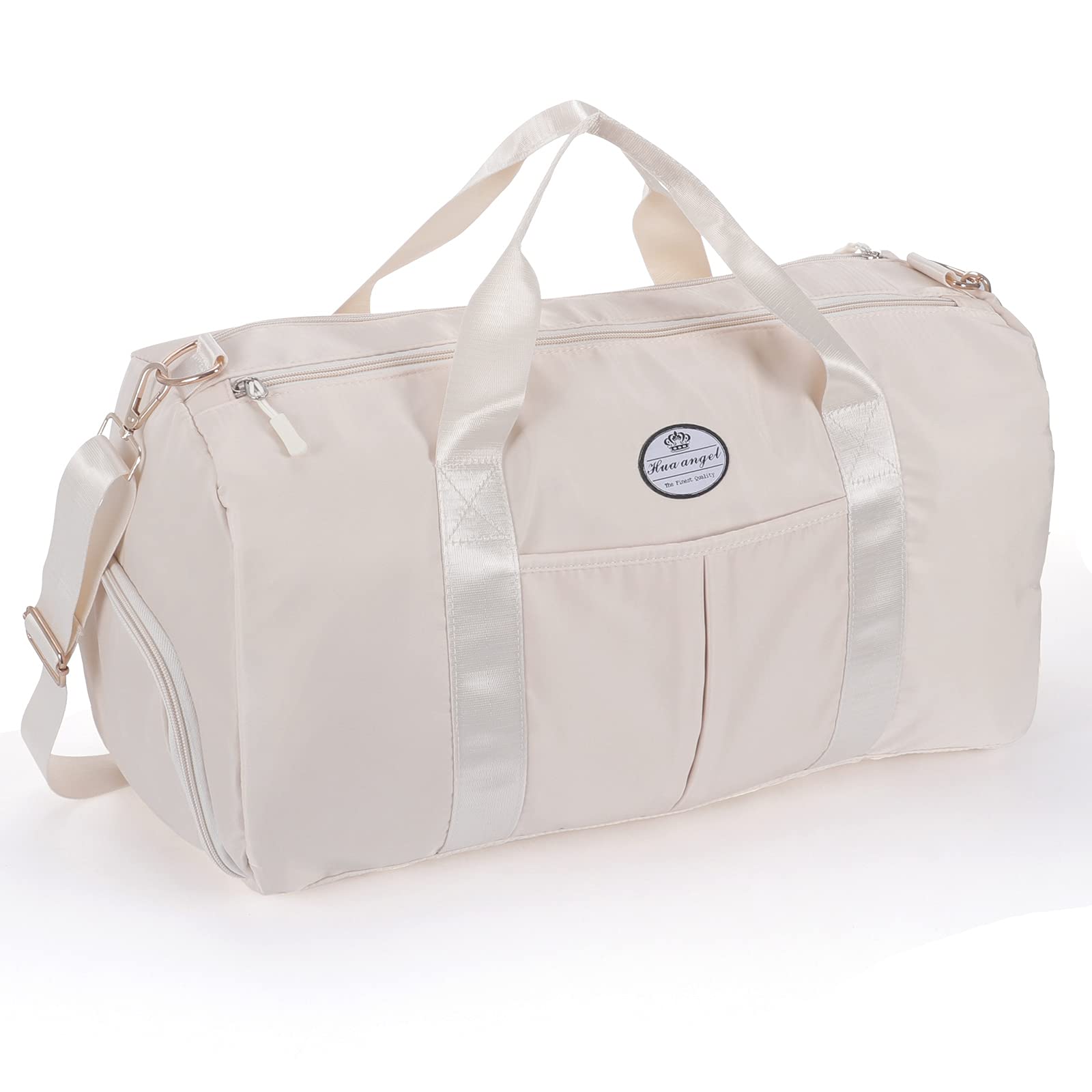 HUA ANGEL Travel Duffel Bag-Unisex Fitness Gym Bag Portable Sports Swim Travel Yoga Tote Bag with Shoes Compartment & Wet Pocket