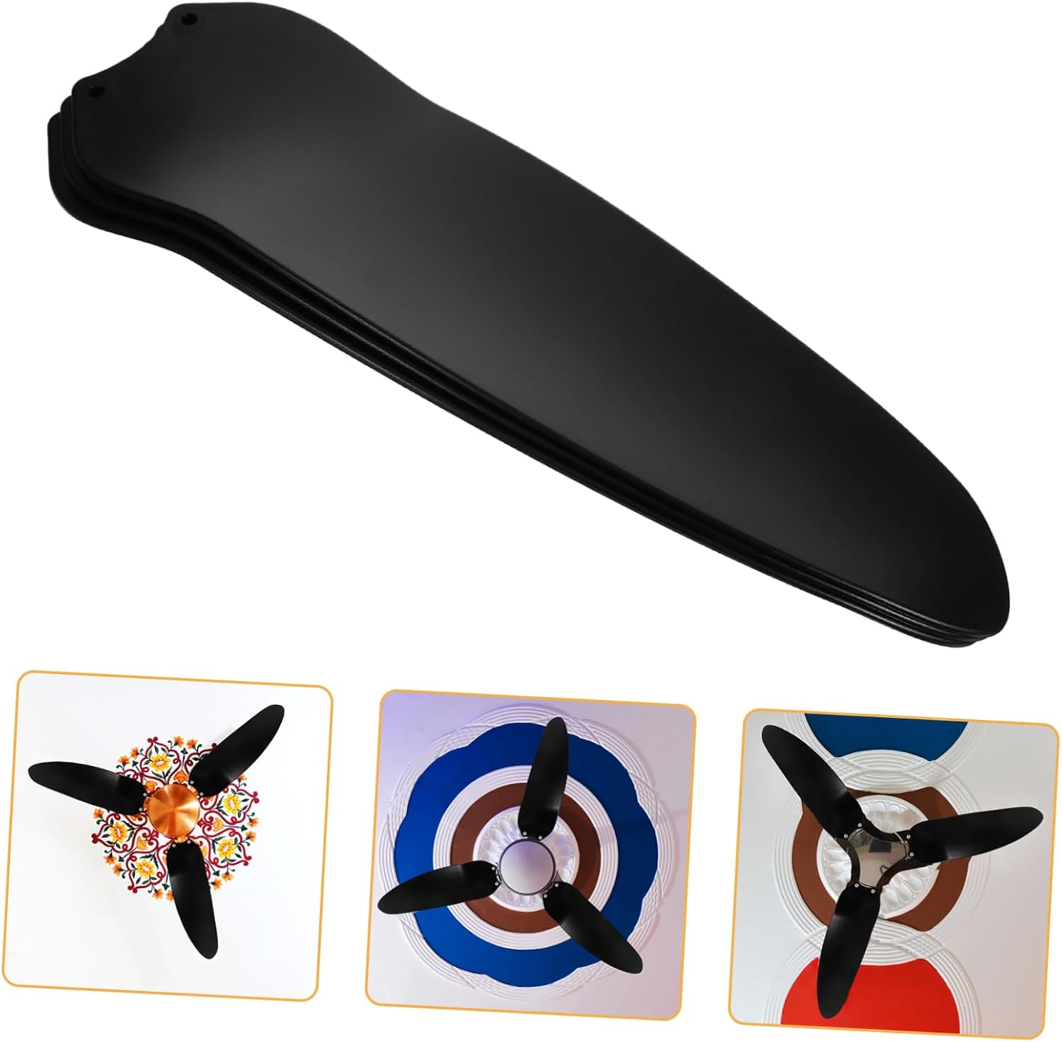 3pcs Replacement Ceiling Fan Set Durable Plastic Blades for Ceiling Fans Easy DIY Installation for Home Office Classic Design for Timeless Appeal
