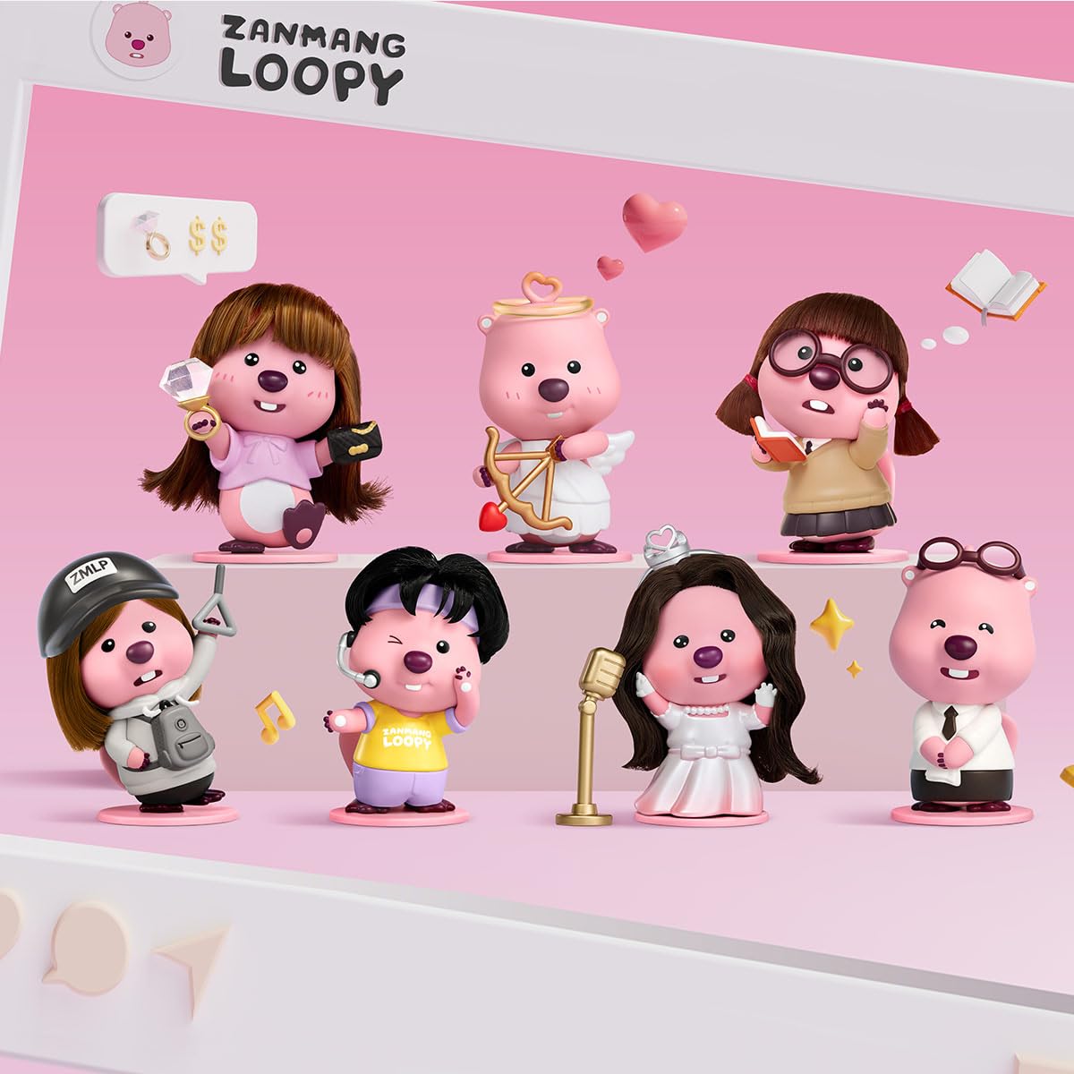 POP MART ZANMANG LOOPY's Moments Series Figures Whole Set Premium Design Gifts for Women Fan-Favorite Collectible Chic Art Toy Figure - Image 2