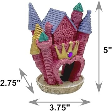 Blue Ribbon EE-144 Princess Castle Exotic Environments Aquarium Ornament 3.75L x 2.75W x 5H