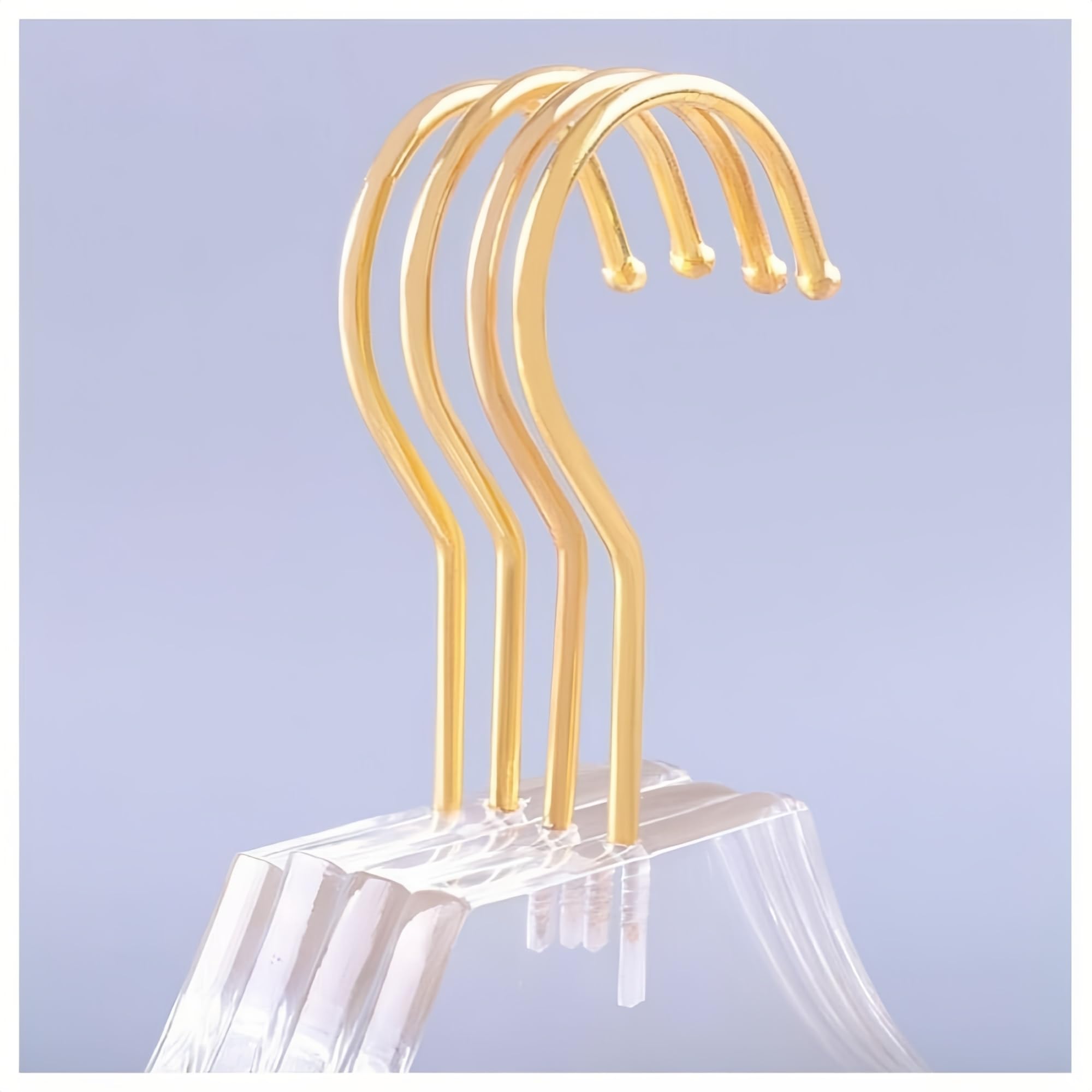 10 Stück Hochzeits-Acryl-Kleiderbügel, Premium-Kristall-Kleiderbügel, drehbar, goldfarbener Haken, glänzend (transparentes Quadrat)
