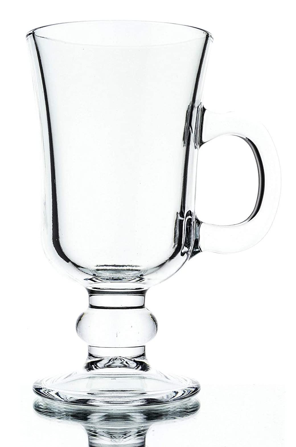 Saaikee Irish Glass Tea & Coffee Mugs with Handle for Juice Milkshake Ice-Cream Multipurpose Use (280 ML) Set of 4 3