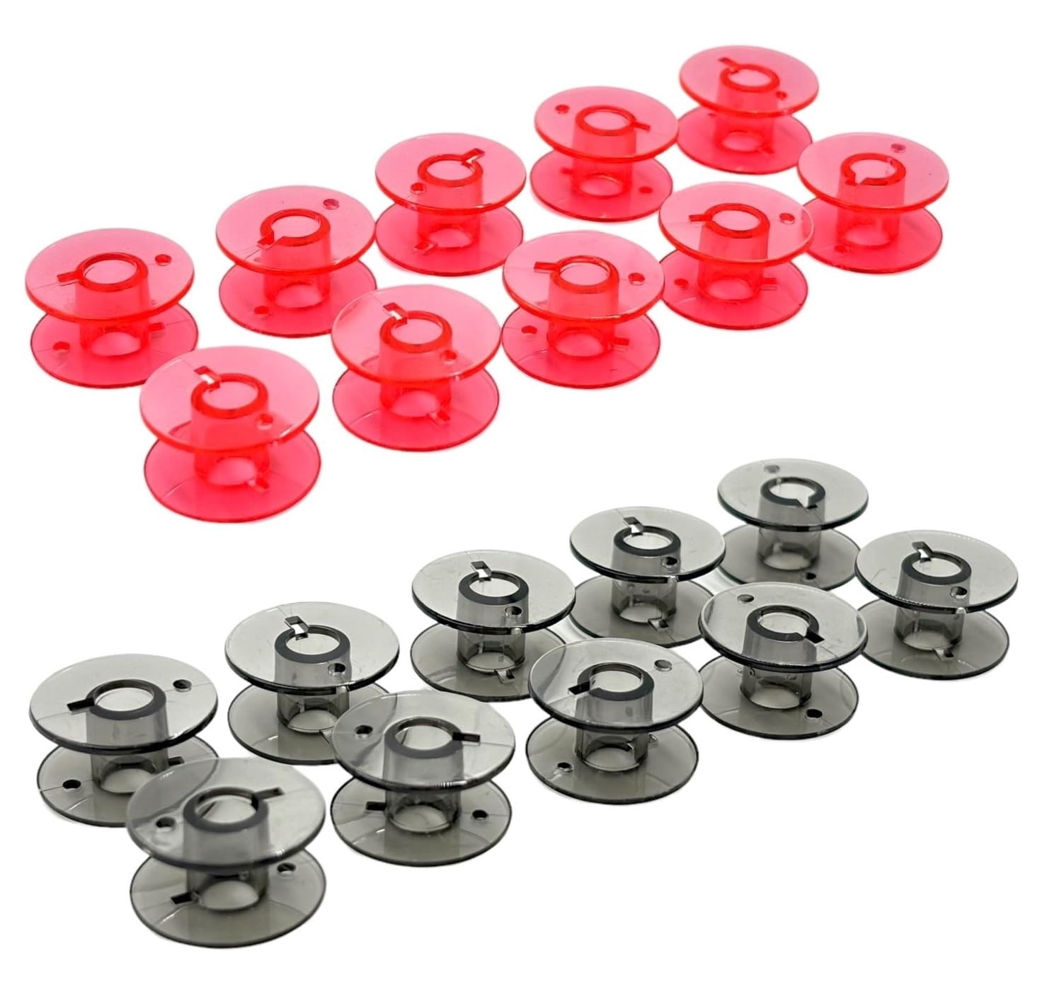 Zenith Pink+Black (10+10) Imported Plastic Bobbins for All Domestic Automatic and Manual Sewing Machines.Suitable for Models Like Singer, Usha Janome, Brother, Rajesh.
