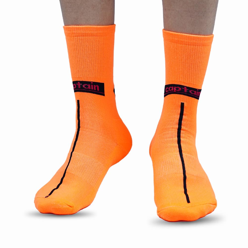 captain lead to win PRACTICE Mid calf Soccer Socks,Calf Length Stretchable Sootball Stockings,Football Socks, Sports socks (ORANGE)-picture-33