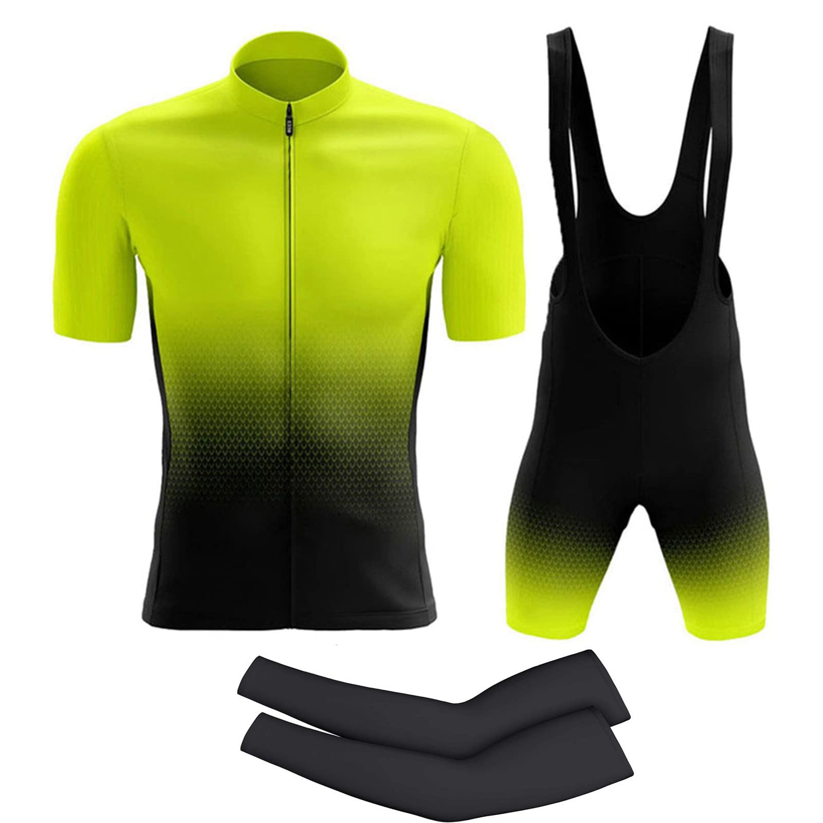 Ciclismo Maillot, Hombres Jersey +Ropa de Ciclismo Maillot Ciclismo Hombre Completo Camiseta + Pantalones Cortos 5D Gel Acolchado para Deportes al Aire Libre Ciclo Bicicleta