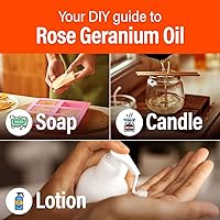 Vista 5 de Aceite esencial de geranio de rosa H'ana - 1.02 fl oz - para cabello, piel, difusor, aromaterapia, fabricación de velas y jabón DIY