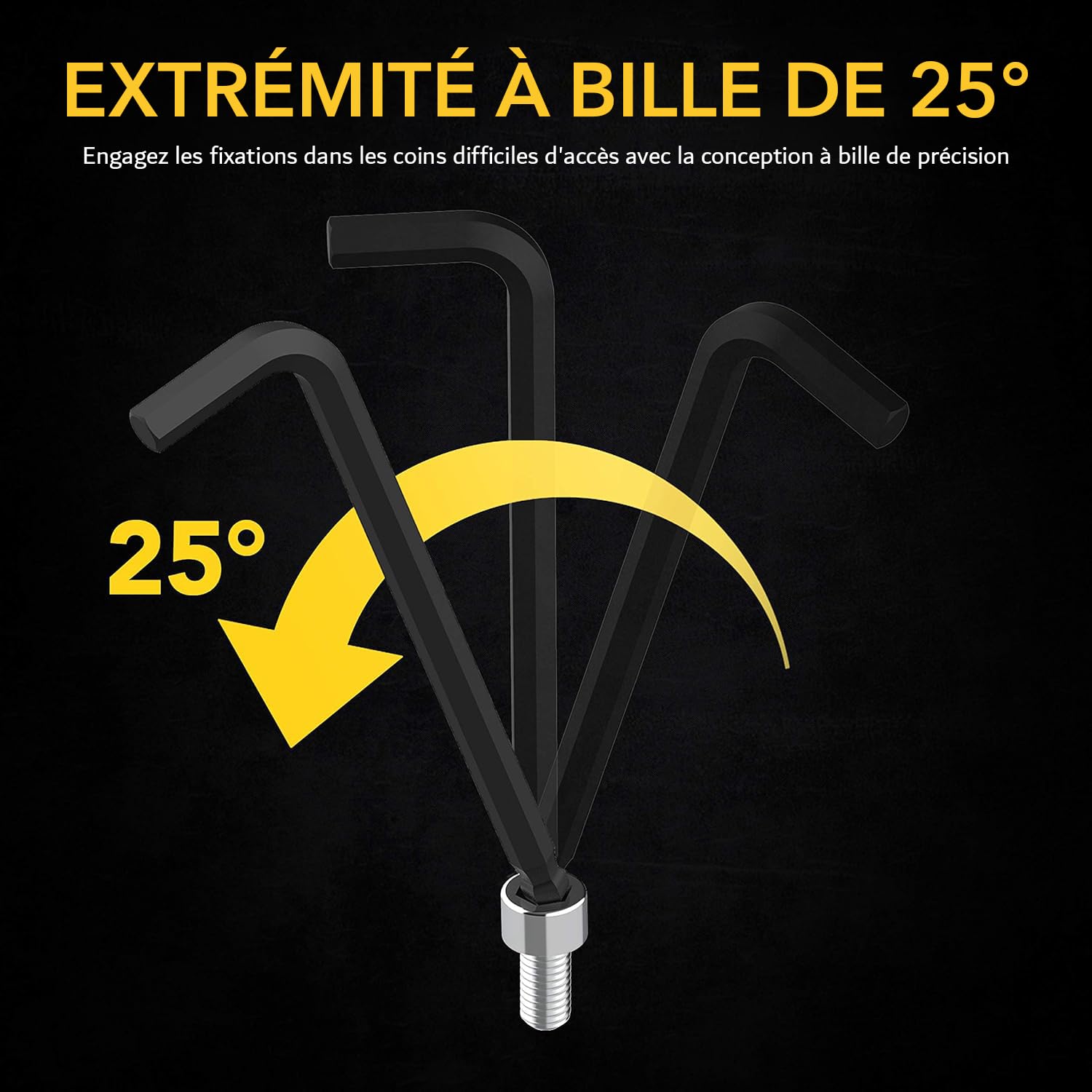 LEXIVON Jeu de 35 Clés Allen Métrique Hexagonal Torx et SAE, Clé Allen Manche Long Mâles pour vis à six pans creux, Métriques: 1,27 à 10mm Impériales Clés: 0.05 à 3/8", Torx: T10 à T50 (LX-131)