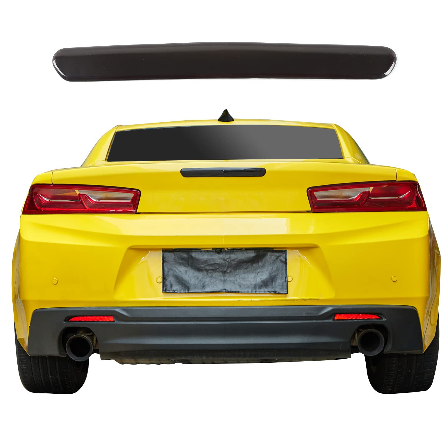 Jimen for Camaro Third Brake Light Trim, High Mount Stop Lamp Cover Trim Compatible with Chevrolet Camaro 2016-2022