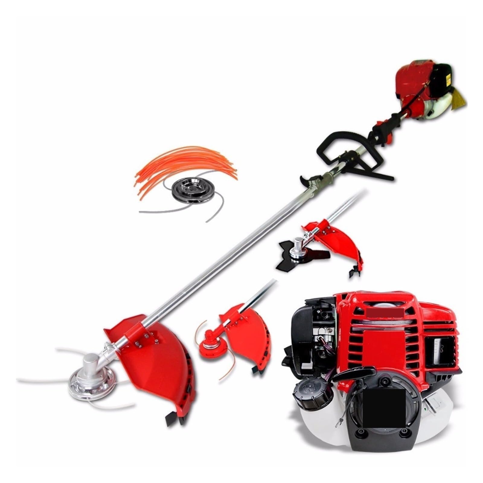 Cortasetos, Cortador de césped 2 en 1 con Motor FK35 de 4 Tiempos, desbrozadora, cortadora de Gasolina, podadora de árboles con Mango de Bicicleta