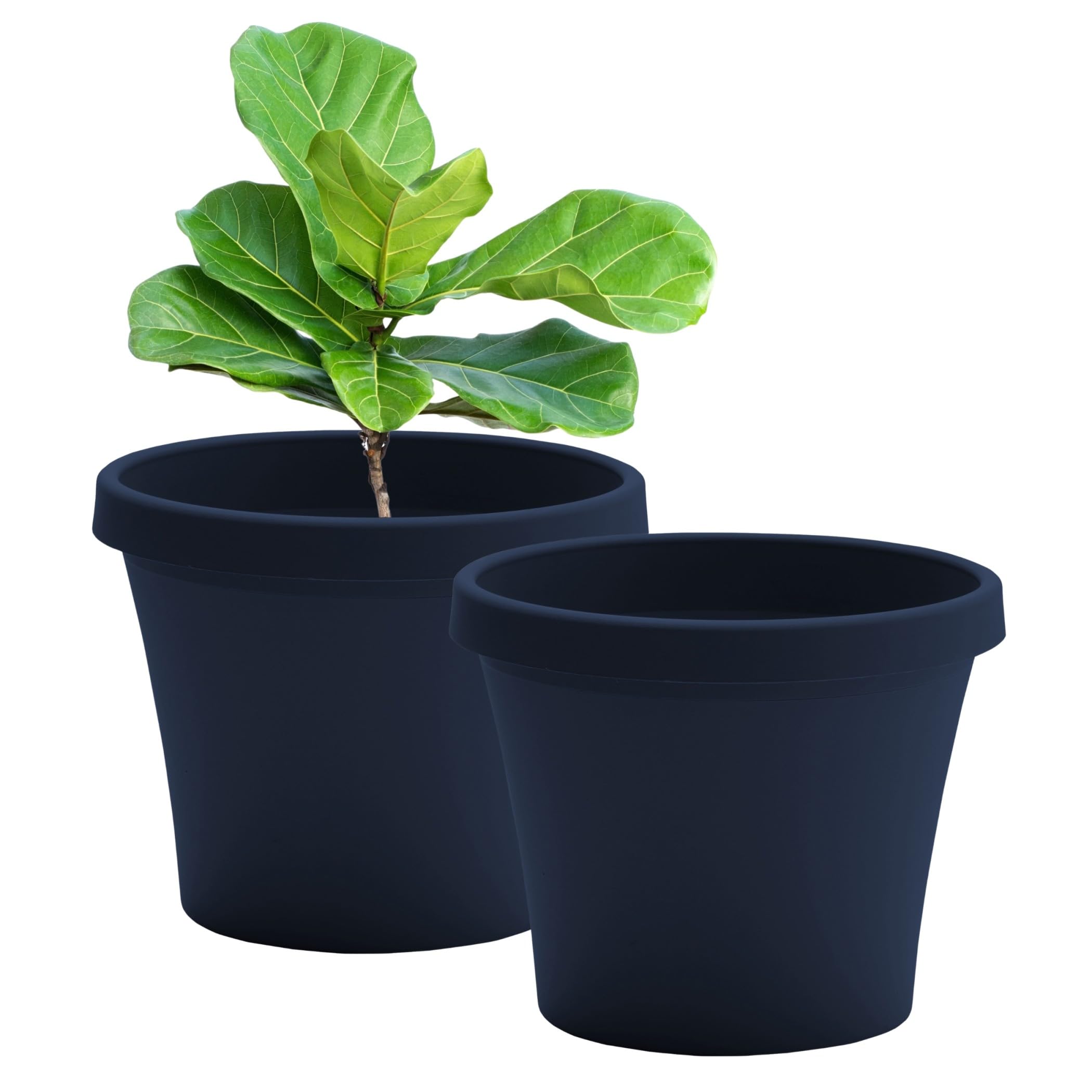Bloem Terra 20 Inch Plastic Planter Navy