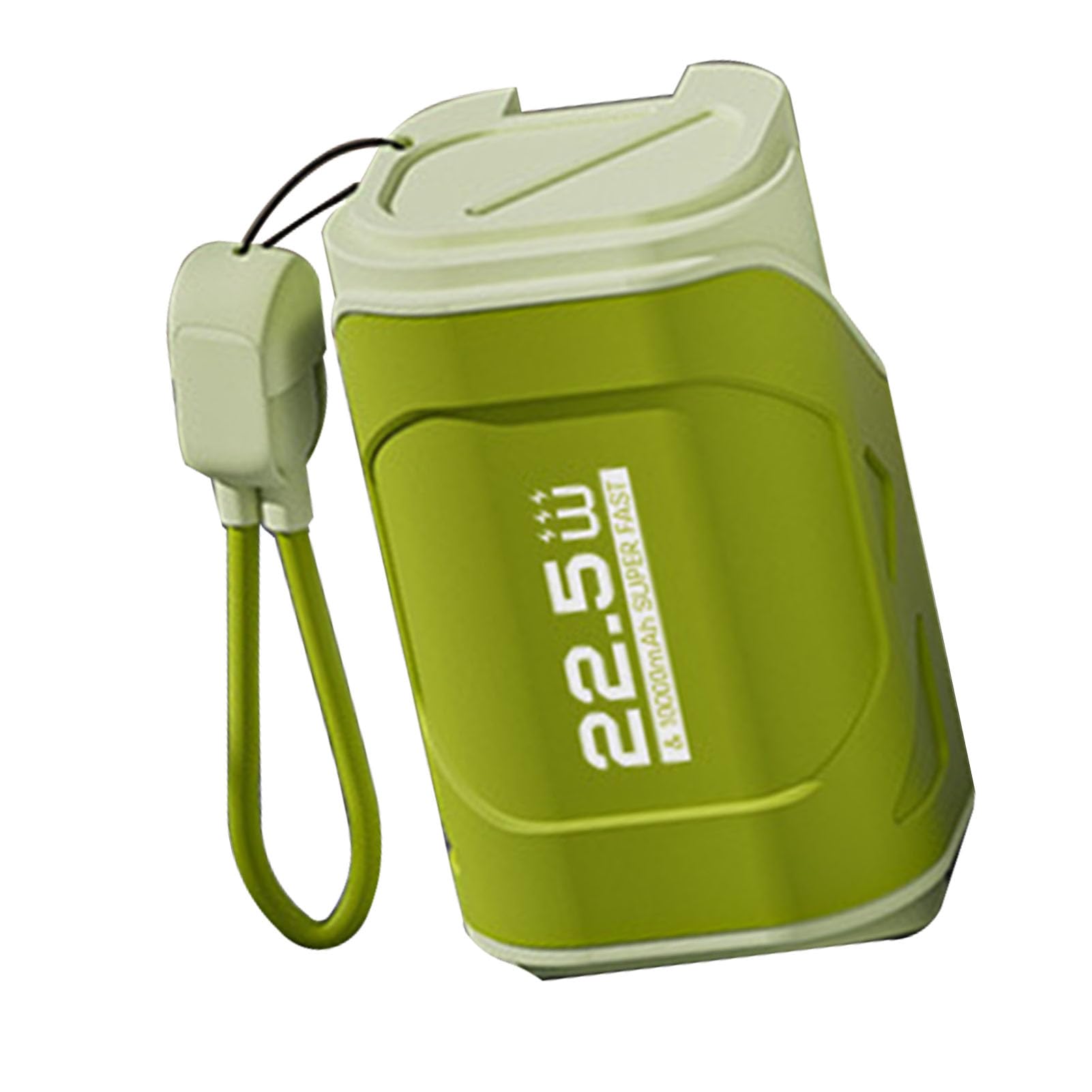 Power Bank da 10000 mAh con presa a muro e cavo CA 22,5 W Portatile da viaggio compatto e veloce per Pacco batteria esterno grigio siderale Pacco batteria USB C per (Verde Oliva)