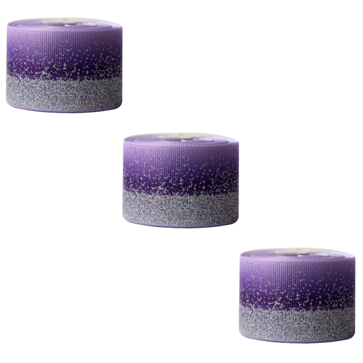 SHINEOFI 3 Nastri in Grosgrain Trasparente Da 38 Mm A Righe Sfumate Per Lavori Artigianali 5 Iarde/rotolo Versatili Per Confezionare Bouquet E Palloncini.
