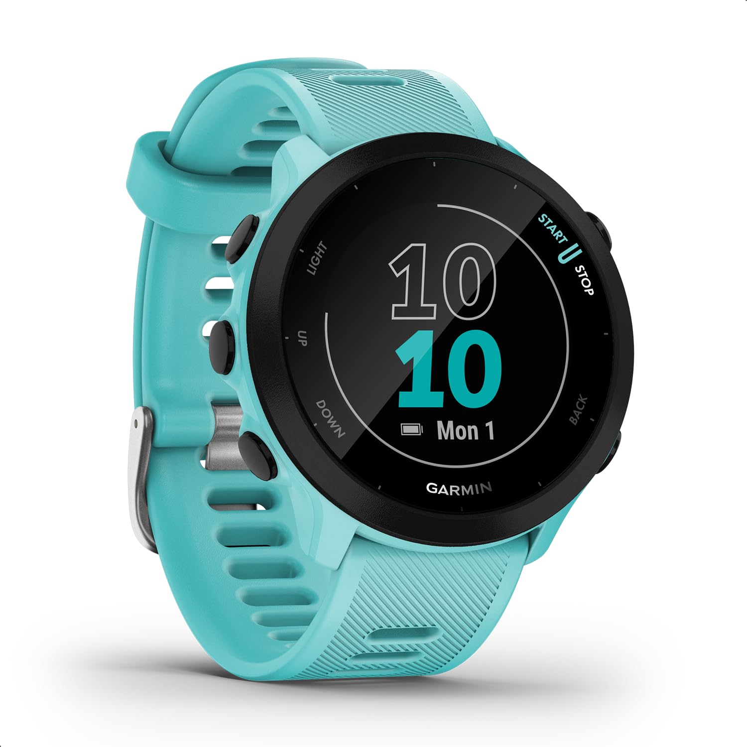 Garmin Forerunner 55 GPS-Laufuhr für Läufer – 14 Tage Akkulaufzeit & tägliche Trainingsempfehlungen