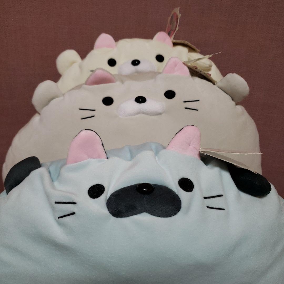 Amazon.co.jp: ごろねこサミット まん型 もちもちクッション ワタナベ