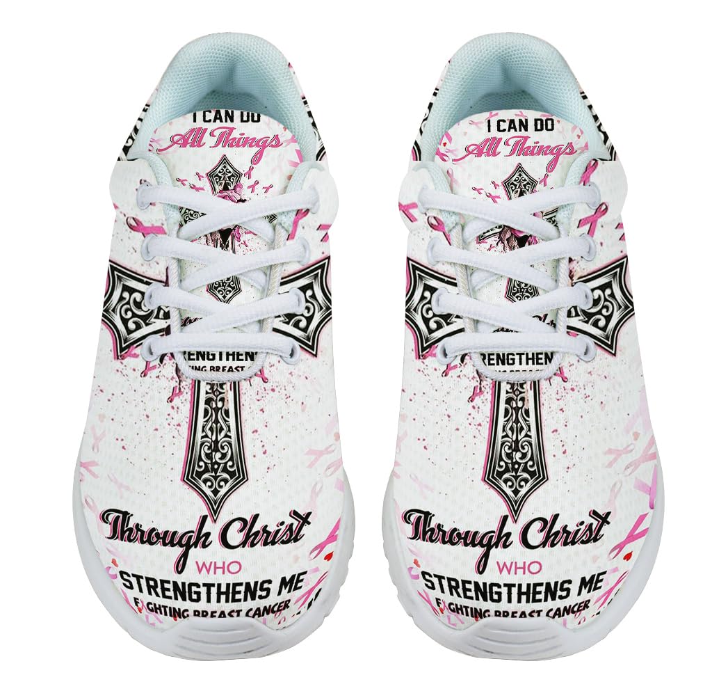 Fighting Breast Cancer Shoes for Women Men Trail Running Casual Fashion Sneakers Slip-on Tennis Shoes