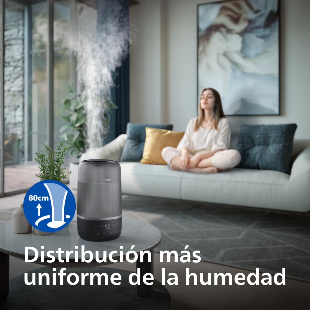 Philips Humidificador inteligente depósito 3 L llenado superior 32 h autonomía 41 m² HU1510/03
