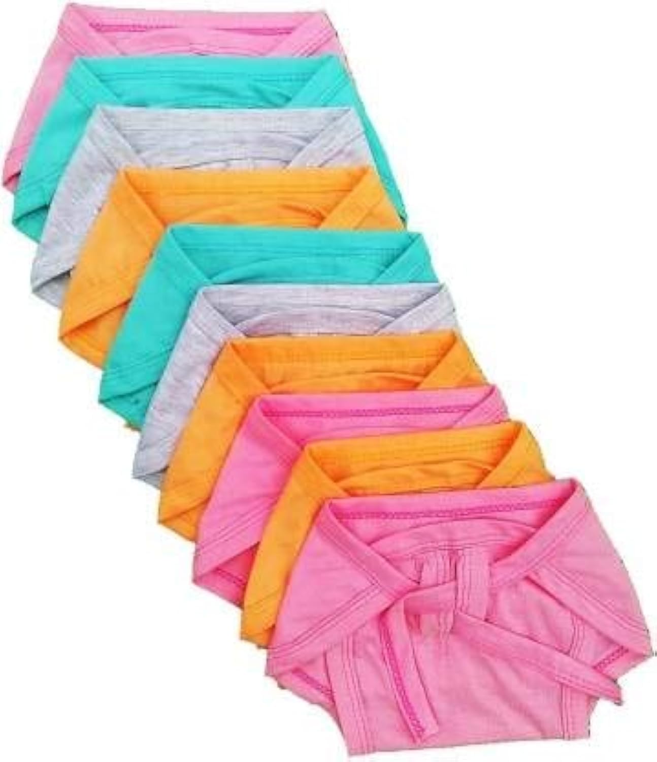 Washable Reusable Multicolour Hosiery Cotton Diapers,Nappy,Langot for New Born Baby Kids(0-6 Months,) (PACK OF 10)
