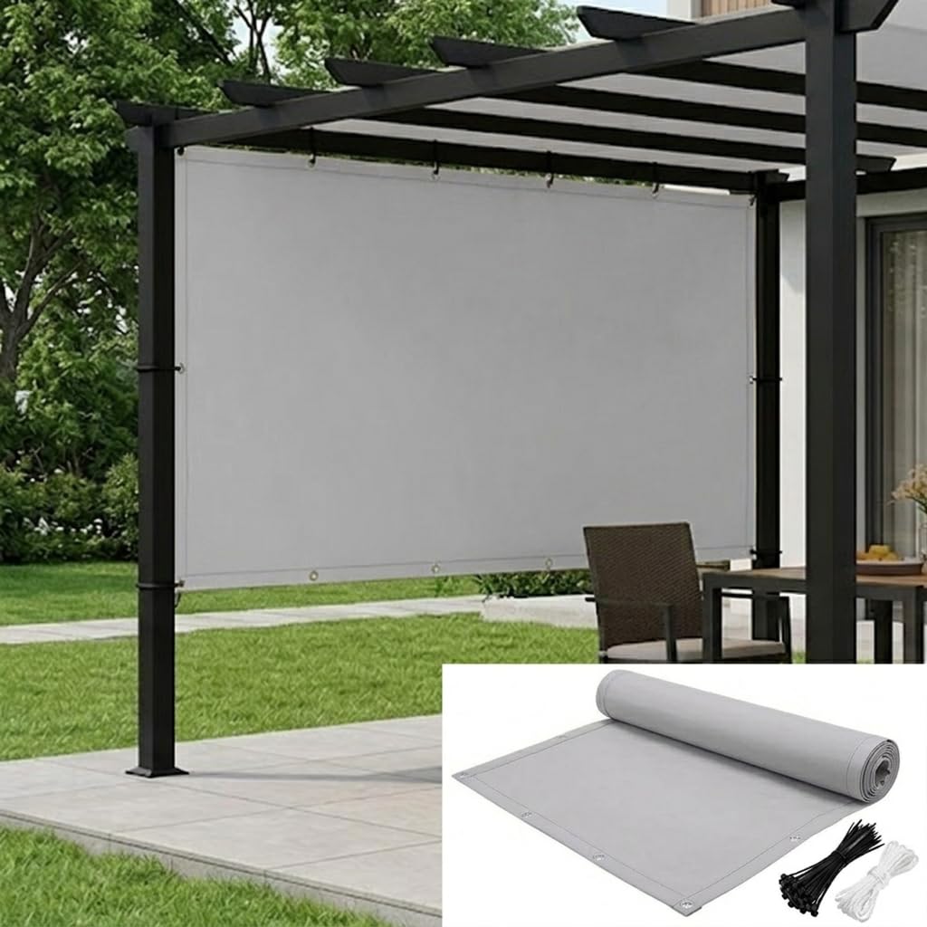 Toile solaire anti-UV 95% imperméable avec œillets pour pergola