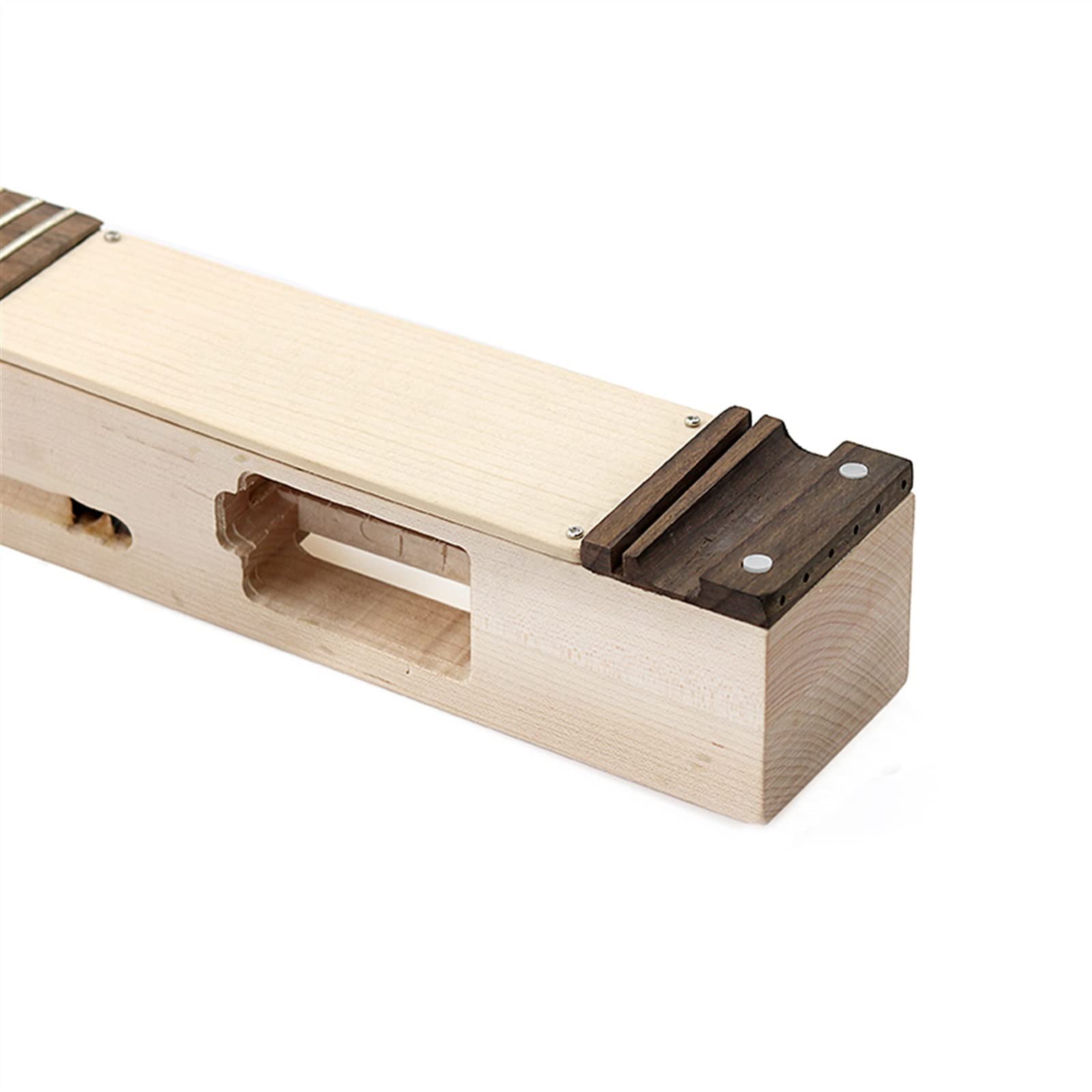 Juego De Combinación De Bricolaje De Viaje De Guitarra Eléctrica De Madera Silenciosa, Palisandro De Arce Adecuado para La Práctica De Principiantes Cuerpo Guitarra