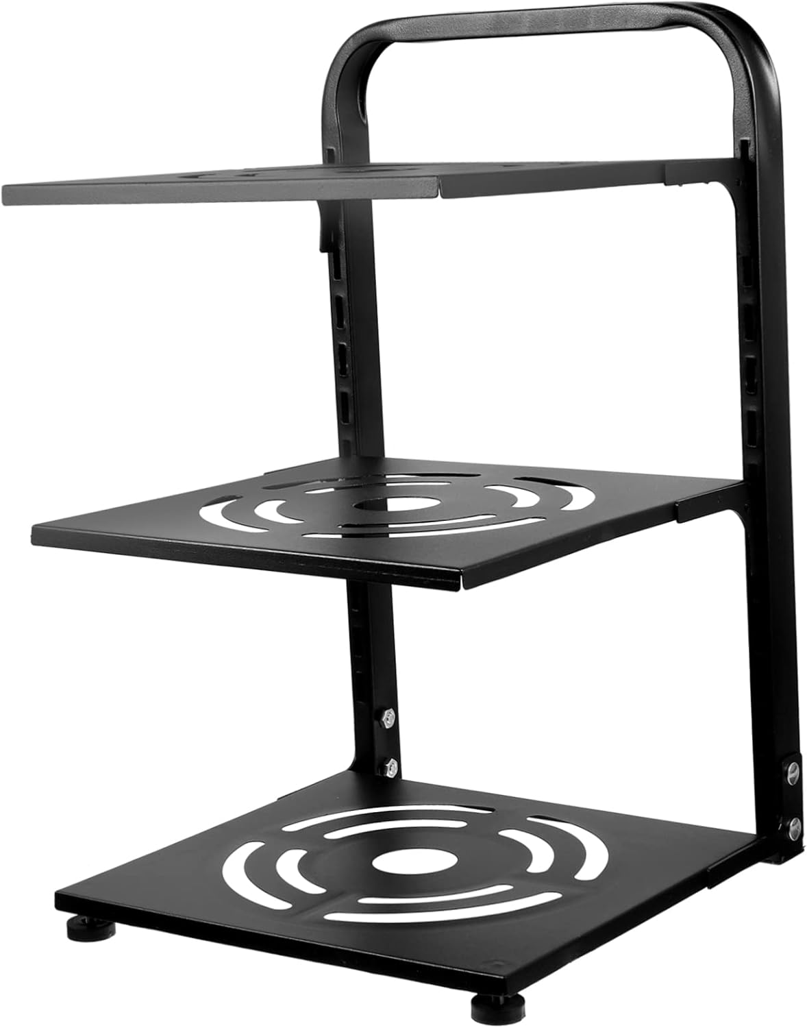 OUNONA Multifunctional Adjustable Pot and Pan Rack Kitchen Organizer for Cabinet Storage Space-saving Shelf for Cookware and Spice Bottles Compact Design for Home Use