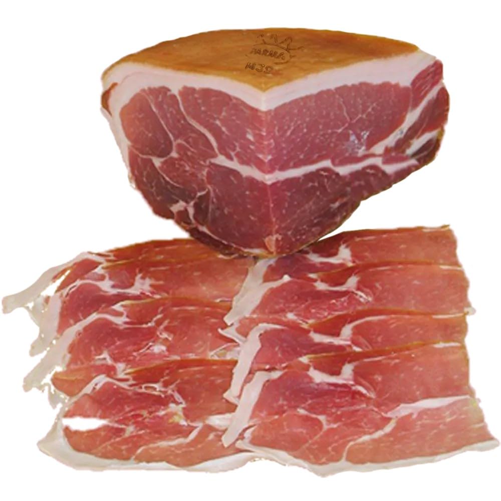 Prosciutto di Parma dop Trancio, stagionato 16 mesi, sotto vuoto. Peso 2,1 Kg