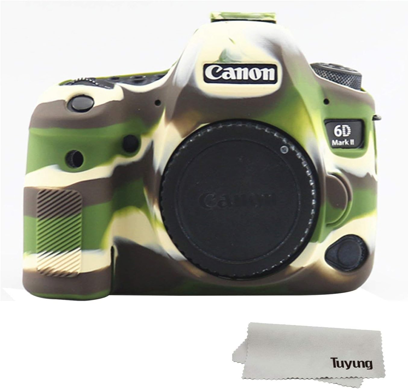 6D Mark II Silicone Case, TUYUNG Camera Housing Case Protective Cover Skin, Compatible with Canon EOS 6D Mark II, Army Green