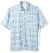 28 Palms Men's Relaxed-Fit 100% Linen Reverse Print Shirt