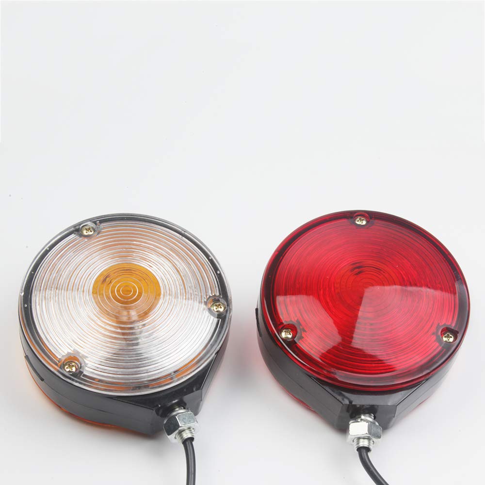 Marca lateral universal doble cara redonda luz de control trasera luz de freno intermitente para camiones remolque barco, tractores